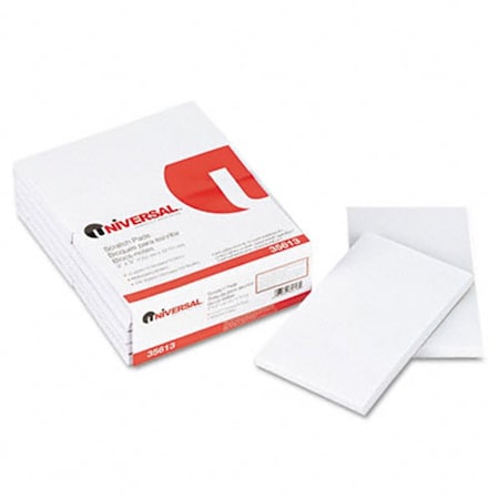 Universal Battery Universal 35613 Scratch Pads Unruled 3 x 5 White 12 100-Sheet Pads per Pack 35613